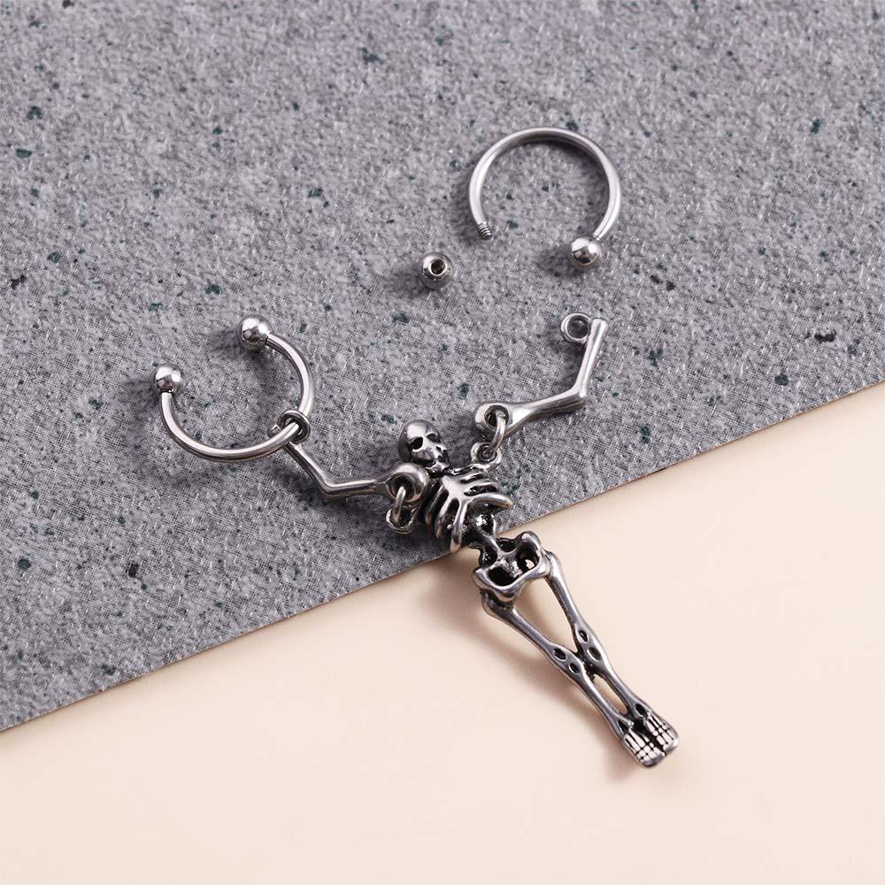 Khuyên Xỏ Mũi / Môi / Cơ Thể Hình Đầu Lâu Phong Cách Halloween Thời Trang Cho Nam Và Nữ