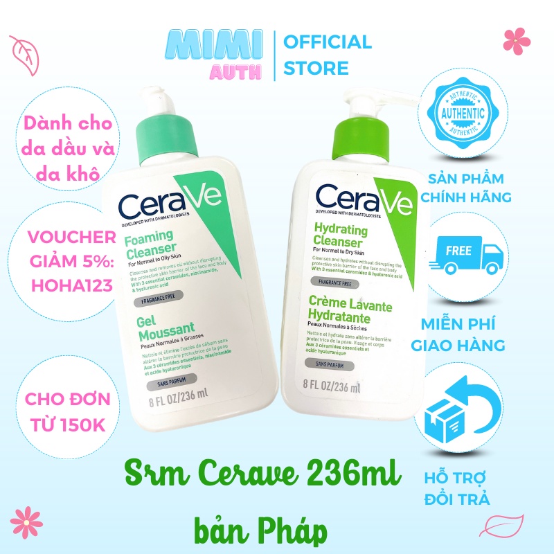 Sữa Rửa Mặt CERAVE 236ml [HÀNG CHÍNH HÃNG]