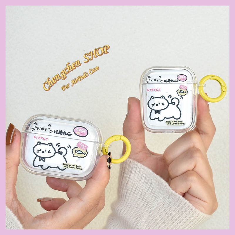 Vỏ Bảo Vệ Hộp Sạc Tai Nghe AirPodspro2 2022 / AirPods2Pro Hình Mèo Kitty / Cá Màu Vàng Dễ Thương Xinh Xắn Ốp