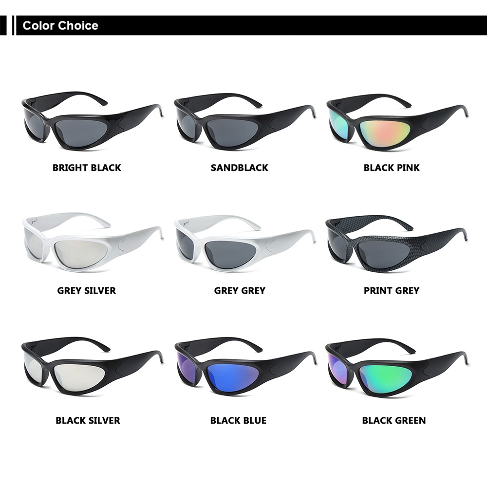 Kính mát xe đạp AIELBRO gọng vuông nhỏ phong cách punk thời trang dành cho cả nam và nữ