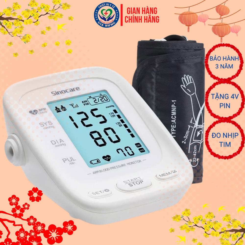 Máy đo huyết áp điện tử bắp tay Sinocare Thương hiệu Đức - AES-U111