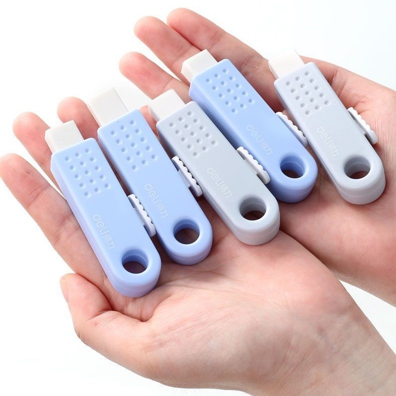 Gôm Tẩy Dạng Kéo Không Bụi Bẩn Deli 71085 - Không Dính Tay Tiện Dụng Cho Học Sinh