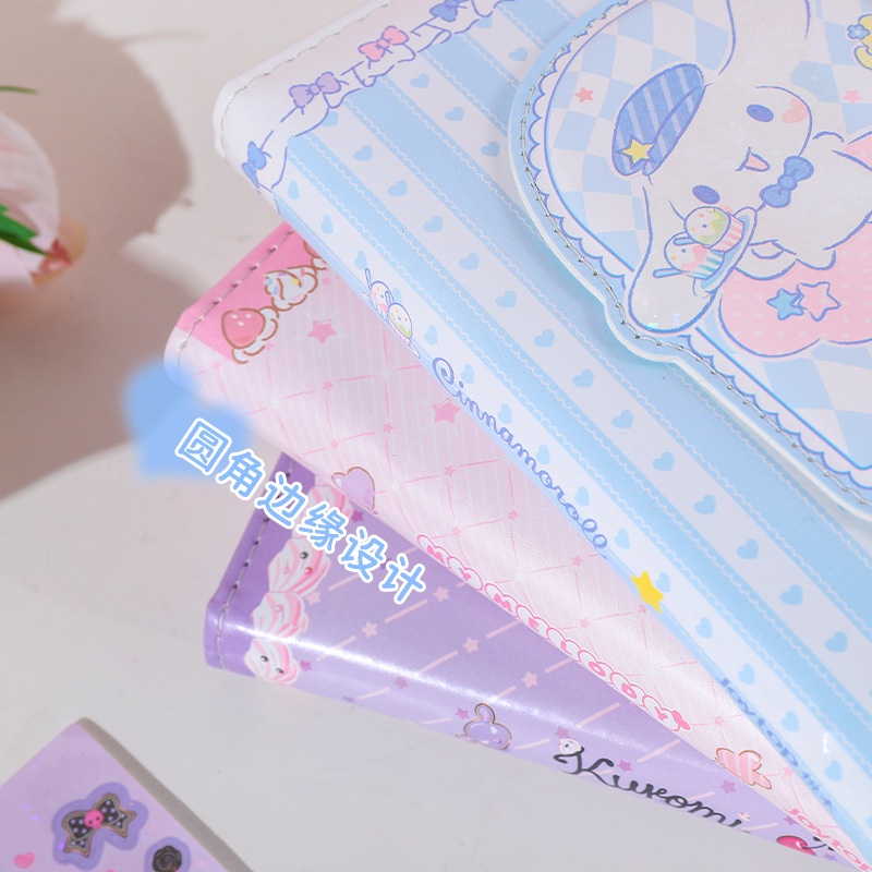 Sanrio từ khóa máy tính xách tay, Cinnamoroll, Kuromi, Melody bìa, PU chất liệu, kích thước 105 * 148mm