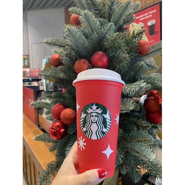 THANH LÝ NHANH Ly nhựa đỏ Starbucks chính hãng giáng sinh 12/2022