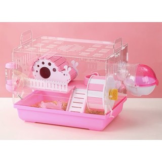 Lồng mica Hamster full phụ kiện siêu trong suốt.