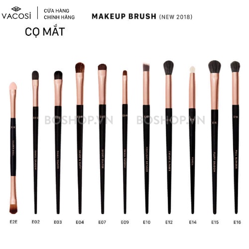 [Đại Lý Vacosi] Cọ Tán Phấn Bầu Mắt Vacosi E15 Pro Make Up - Cọ Tán Phấn Mắt Vacosi
