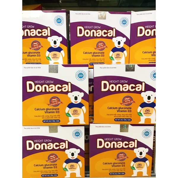 DONACAL Bổ Sung Calcium và Vitamin D3 cho Bé (20 ống x10ml)