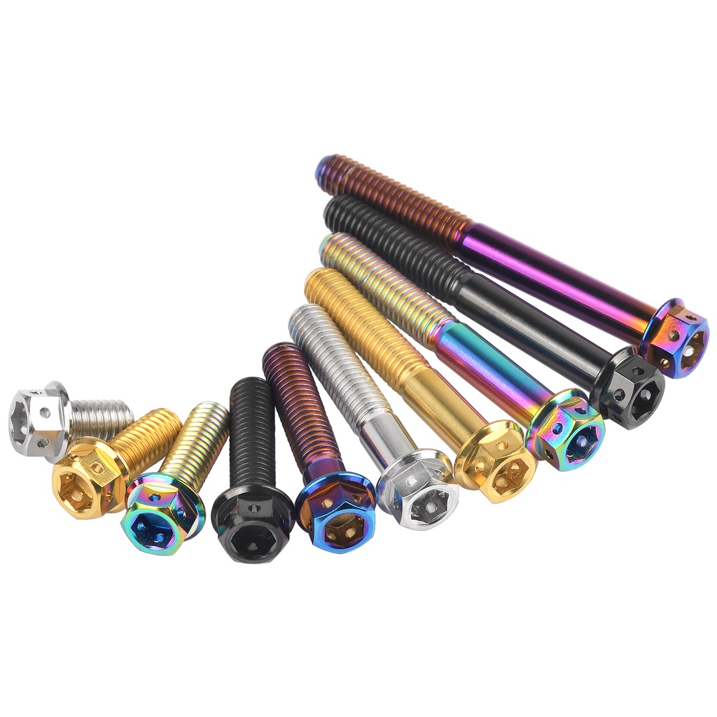 Wanyifa Vít Đầu Lục Giác Bằng Hợp Kim Titan tc4 / gr5 m6 m6x10-60l Chuyên Dụng Cho Xe Mô Tô