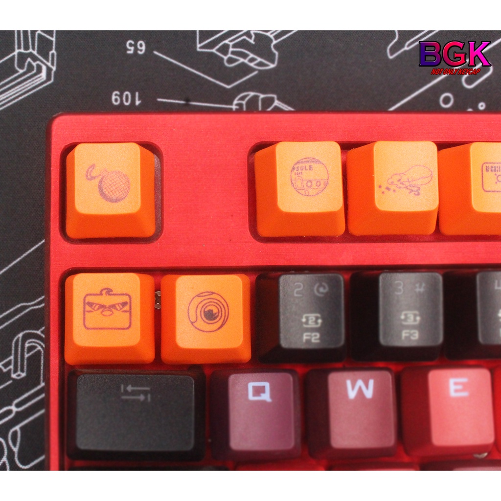 Keycap Lẻ Chủ Đề Dragon ball OEM Profile In Dye Sub 1U R4 Nút Phím Cơ