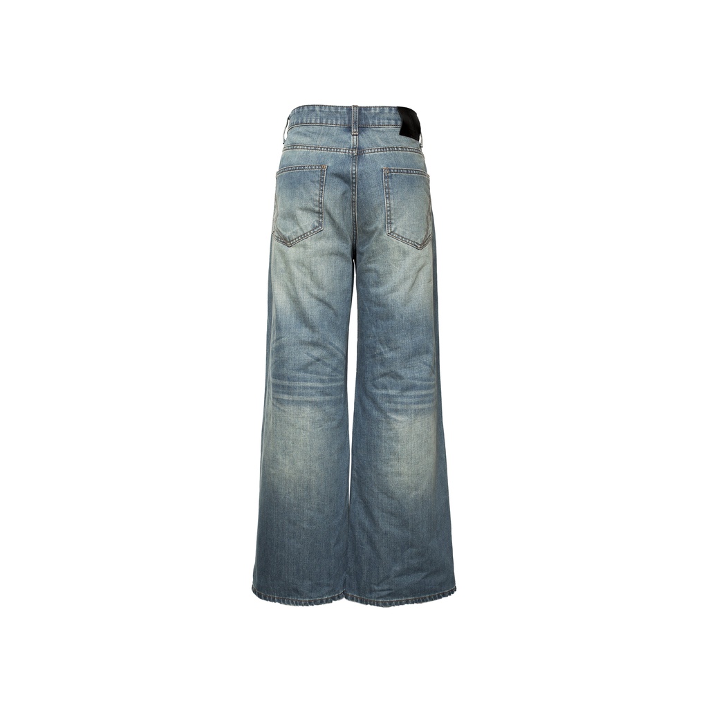 Quần Jeans Wide Leg SNAZZY Unisex Nam Nữ Ống Rộng Chính Hãng -  FADED BLUE DISTRESSED