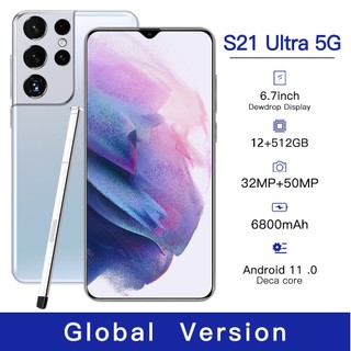 Điện thoại di động S21 Ultra 5G Điện thoại thông minh Giá rẻ Điện thoại Android điện thoại chơi game COD