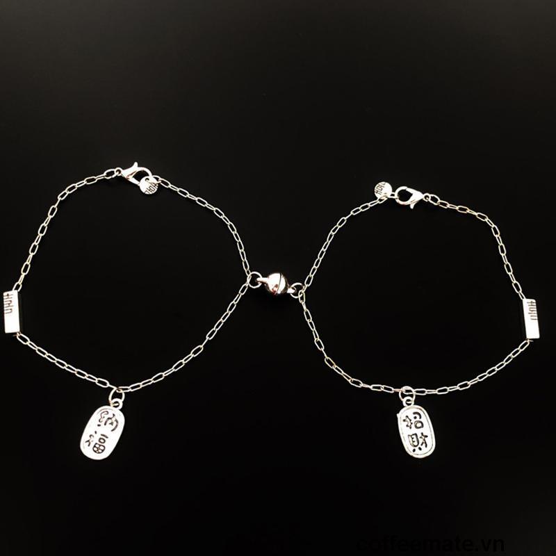 【coffeemate】⚡Cặp vòng tay kim loại thiết kế đơn giản đem lại may mắn cho cặp đôi