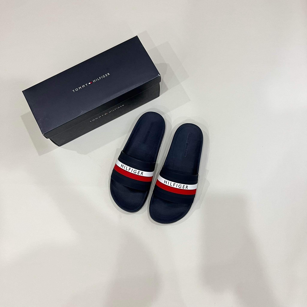 Dép quai ngang Tommy Hilfiger Riker-H Fullbox | PiuPiu Authentic