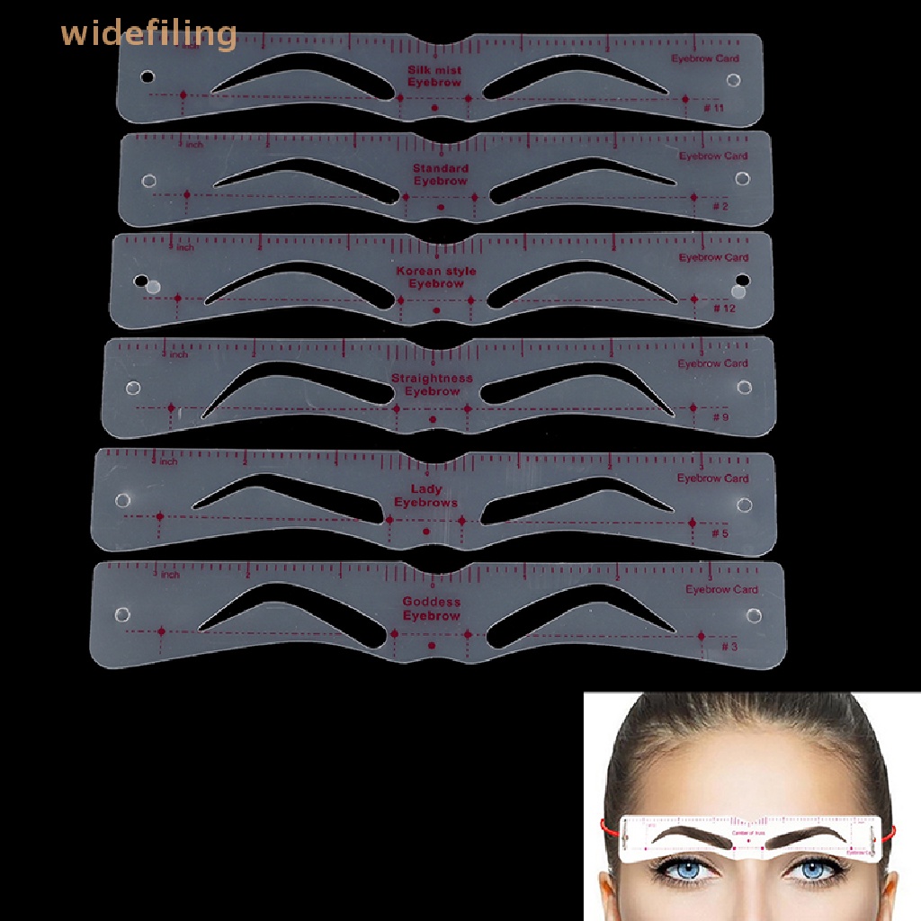 Bộ Thẻ Khuôn Hỗ Trợ Kẻ Lông Mày 12 Kiểu Tiện Dụng