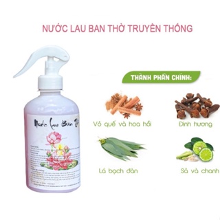 Nước Lau Bàn Thờ Cao Cấp 100% Từ Thiên Nhiên Hương Quế Thơm Ngát