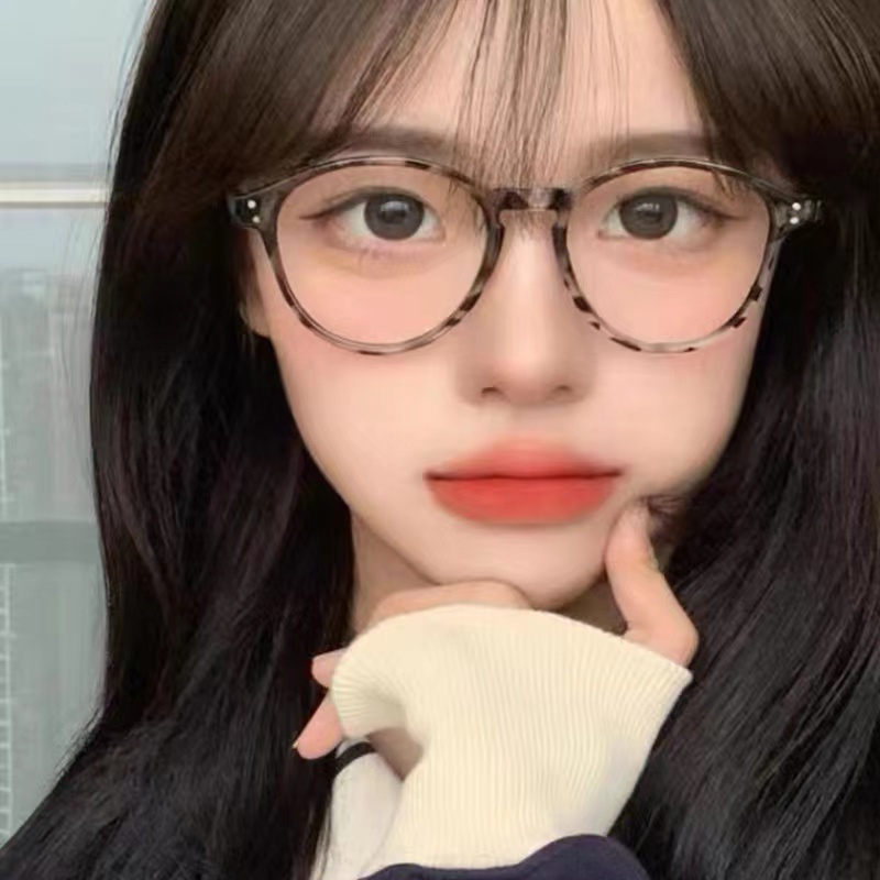 Kính Chống Tia Bức Xạ Gọng Tròn Oval Thời Trang Hàn Quốc Cổ Điển Sự Bảo Vệ