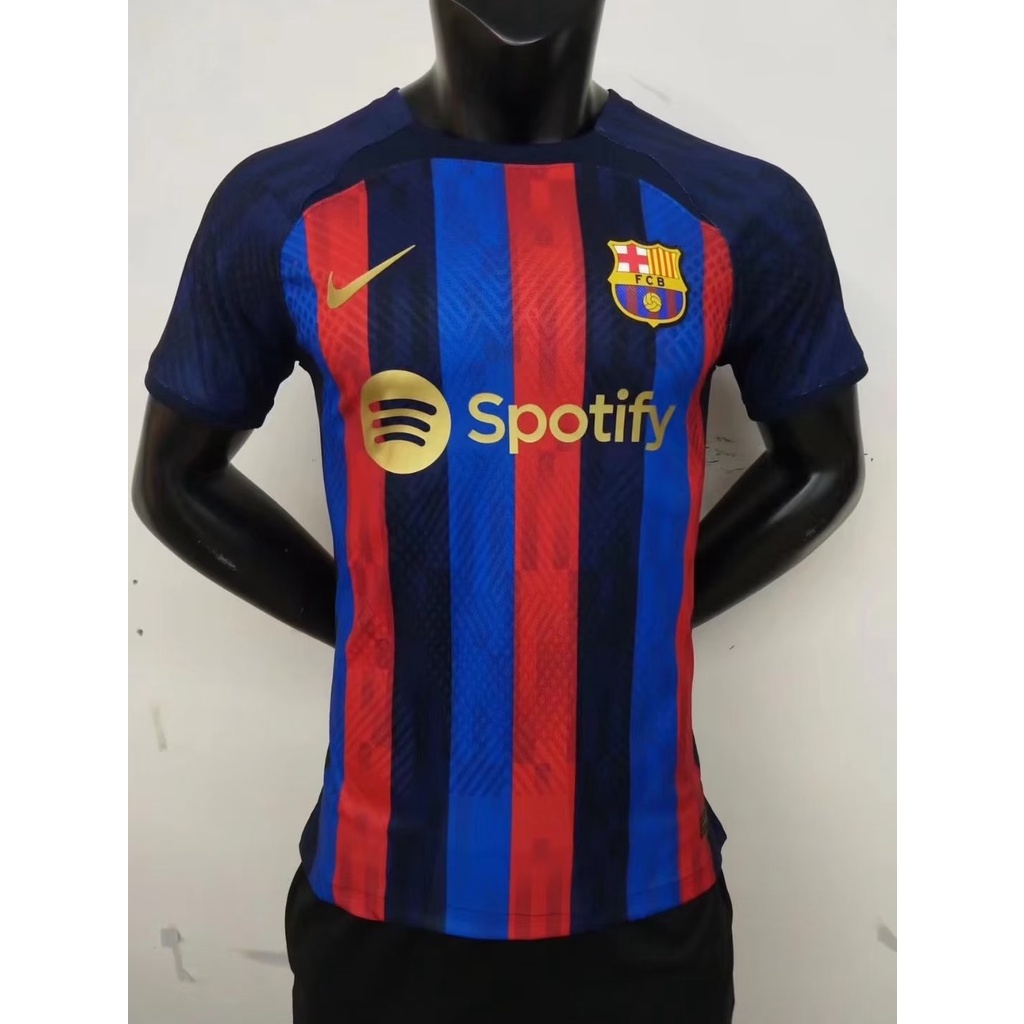 Áo Thun Bóng Đá Tay Ngắn Số 22 23 Câu Lạc Bộ Barcelona Chất Lượng Cao