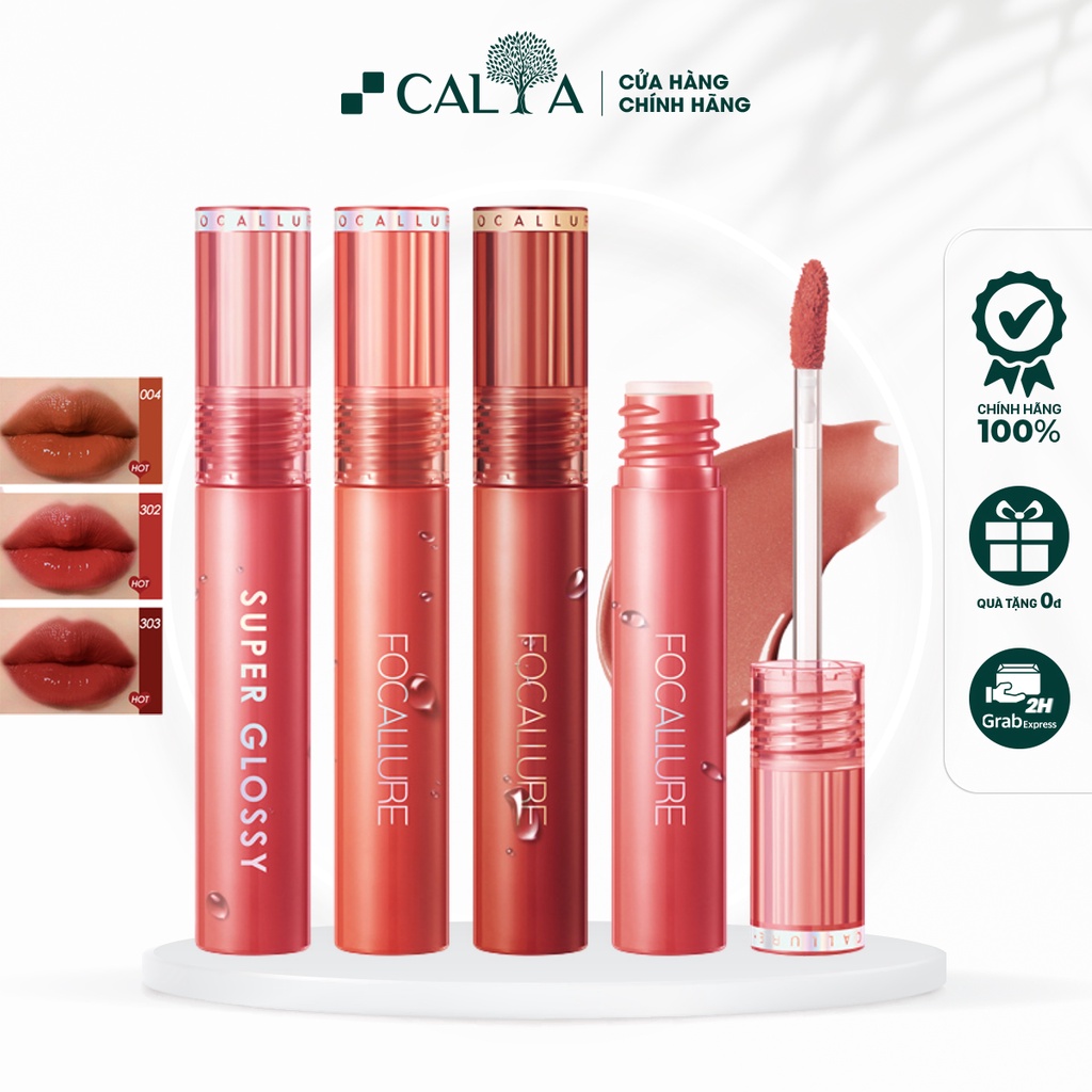 Son Kem Bóng Focallure Có Lớp Tint Lì Không Dính Cốc, Tạo Hiệu Ứng Môi Căng Mọng, Bóng Mờ - Focallure Glossy Tint 3g