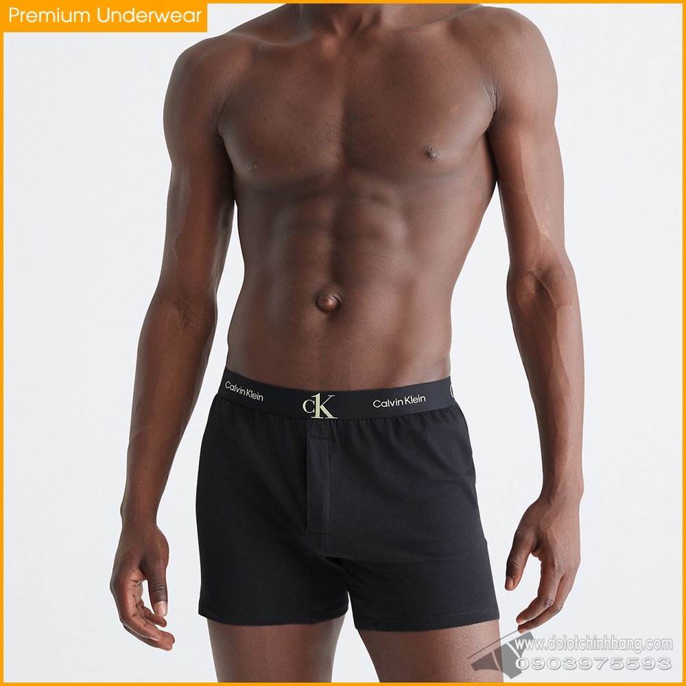 Quần boxer nam Calvin Klein NB3309 CK One Slim Boxer Black