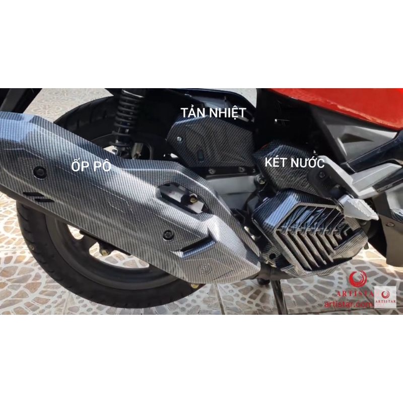 Phụ Kiện Air Blade 2022-2023 Bản 125/160 Carbon,  Ốp Xe AB Airblade 2023 Cacbon, Đồ Chơi Xe AB