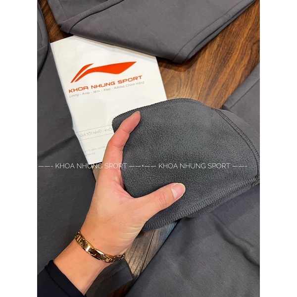 Quần Nỉ Lót Lông Li-ning suông chĩnh hãng 100% ,chất đep dày siêu ấm