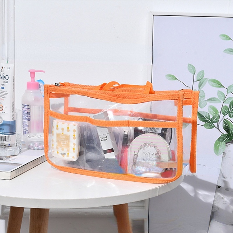 Túi Đựng Mỹ Phẩm Bằng EVA Trong Suốt Hai Lớp Có Khóa Kéo Tiện Dụng