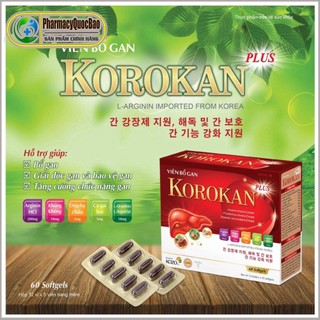 Viên bổ gan Korokan Plus - Hỗ trợ giúp bổ gan, giải độc gan và bảo vệ gan, hỗ trợ tăng cường chức năng gan