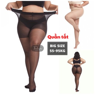 Quần tất bigsize nữ màu Đen/Da co dãn đến 90kg, mặc thoải mái không rách, quần tất lưới mỏng sexy - Thảo Huyền Bigsize