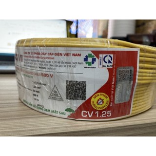 Dây điện Cadivi 1.25 đơn 7 sợi cv1.25 - Cuộn 100 mét