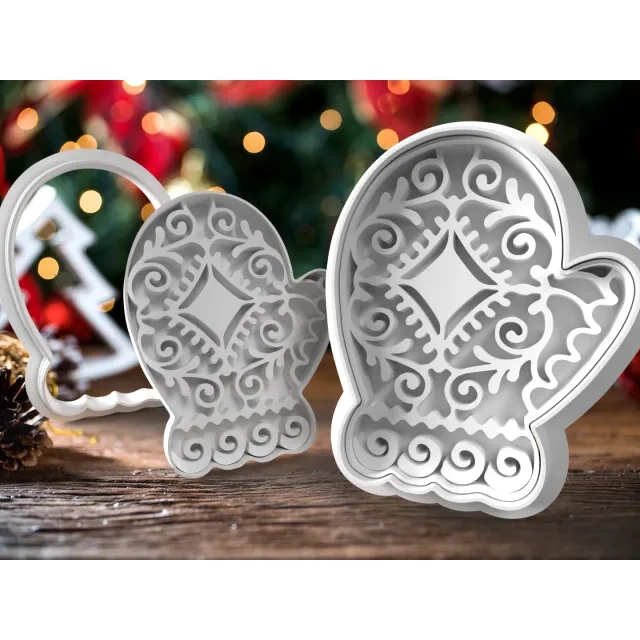 Khuôn nhấn bánh quy cookie cutter 3D Giáng Sinh / Christmas Day
