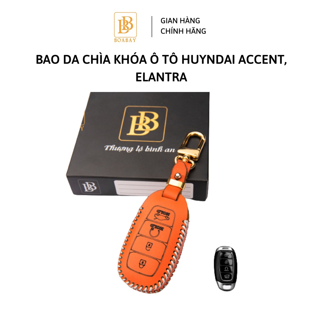Bao Da Chìa Khóa Ô Tô Hyundai Accent 2021 -2023, Elantra 2023 BOABAY Kiểu Dáng Hiện Đại Nhỏ Gọn Cá Tính