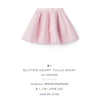  Janie and Jack - GLITTER HEART TULLE SKIRT - Chân váy ren tutu bé gái 