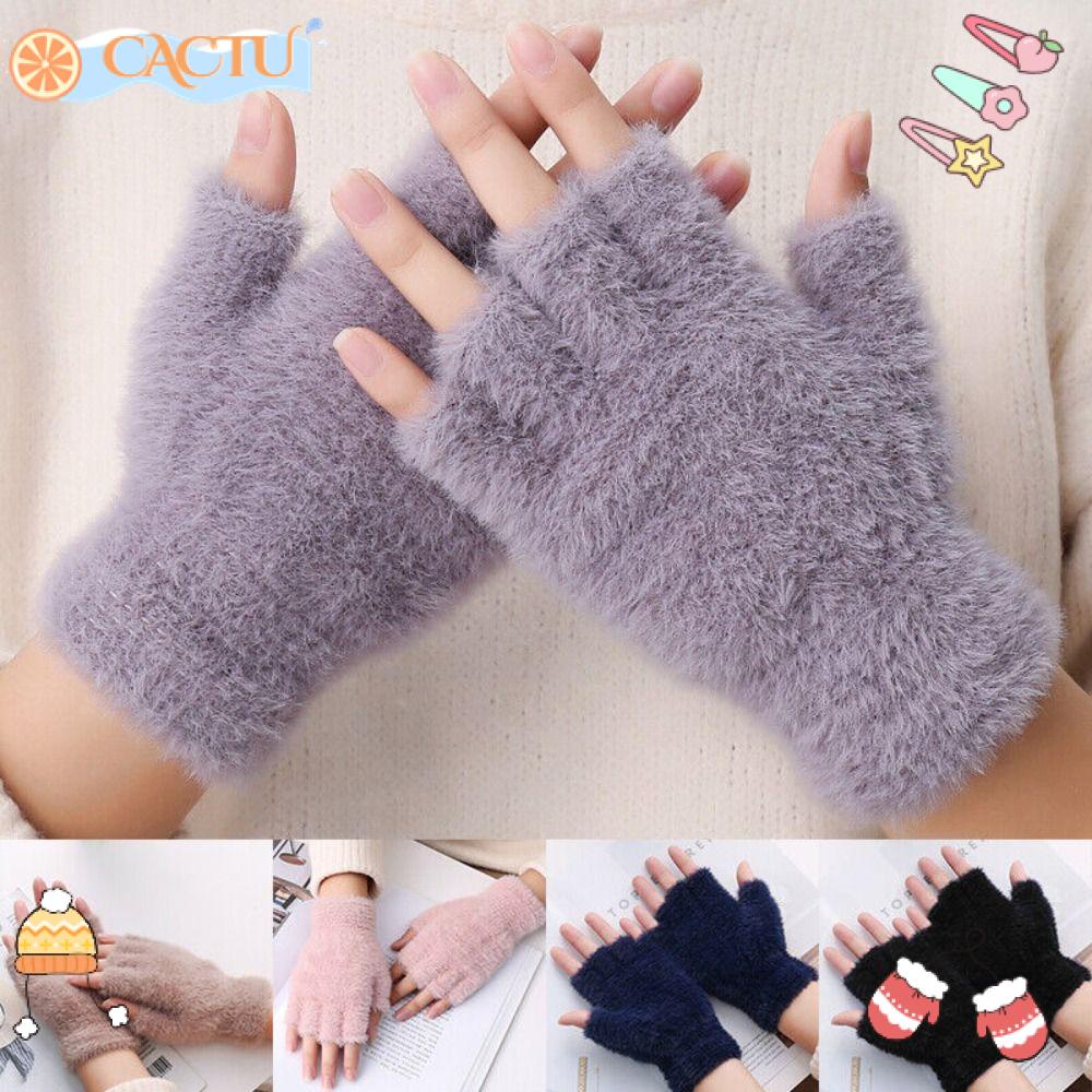 Găng Tay Hở Ngón Co Giãn Màu Sắc Đơn Giản Dành Cho Nam Và Nữ