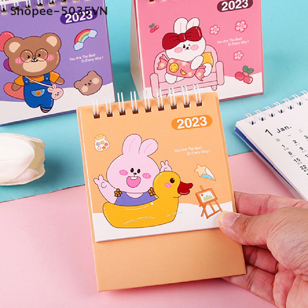 {AKIN} Lịch Để Bàn 2023 Năm Con Thỏ Hoạt Hình Dễ Thương Để Bàn Lập Kế Hoạch Hàng Ngày Agenda Agenda {akindofstar1.vn}