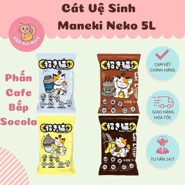 Cát Vệ Sinh Cho Mèo Maneki Neko 5L