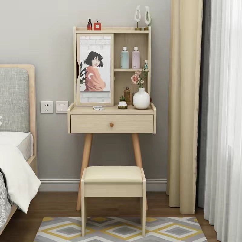 Bàn trang điểm mini nhỏ gọn xinh xắn ( tặng kèm ghế đôn)