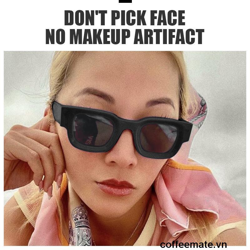 【coffeemate】⚡ Kính vuông nhỏ Kính râm phân cực phong cách Âu Mỹ Hip-hop Punk