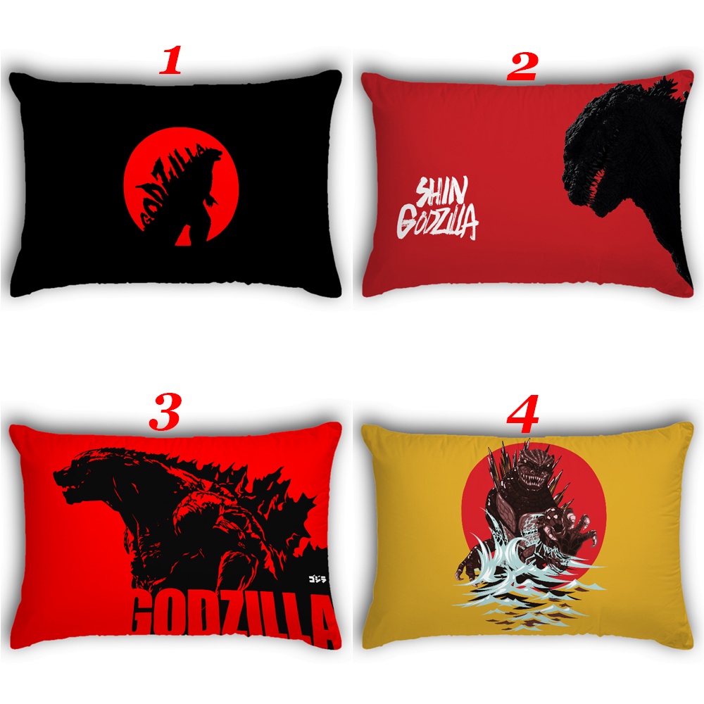 Vỏ Gối Đơn Hình Chữ Nhật In Hình Godzilla Polyeste Trang Trí Nhà Cửa