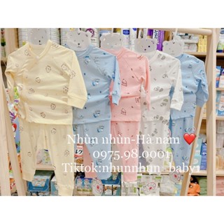 Nhùn nhùn Bộ cotton sơ sinh Dokma size 0-3m và 3-6m