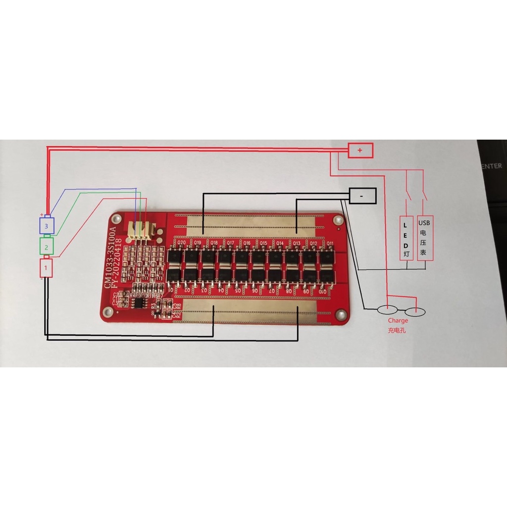 mạch BMS 100a -3s