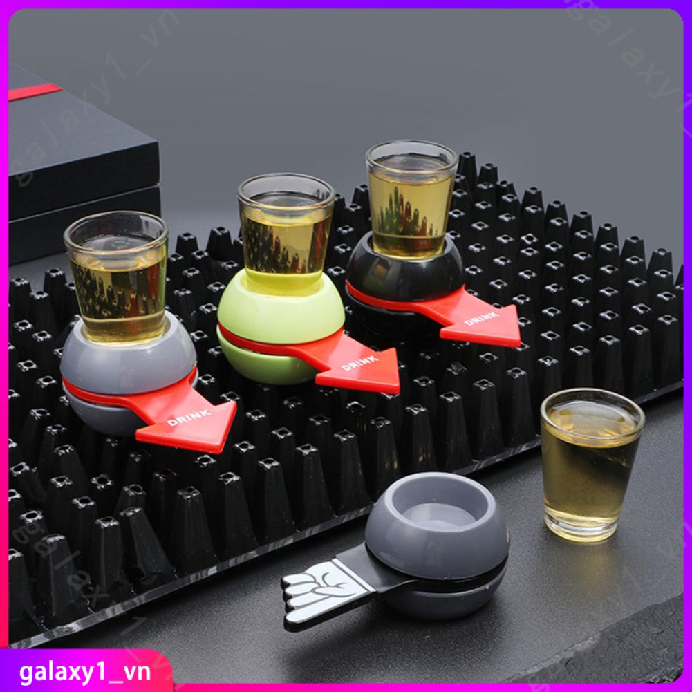 Ponteiro Con Quay Spinner Trò Chơi Tiệc Tùng Bộ Xoay Ly Uống Rượu Vang Mũi Tên Bộ Dụng Cụ Trò Chơi Bàn Uống Rượu Mới (Galaxy1)