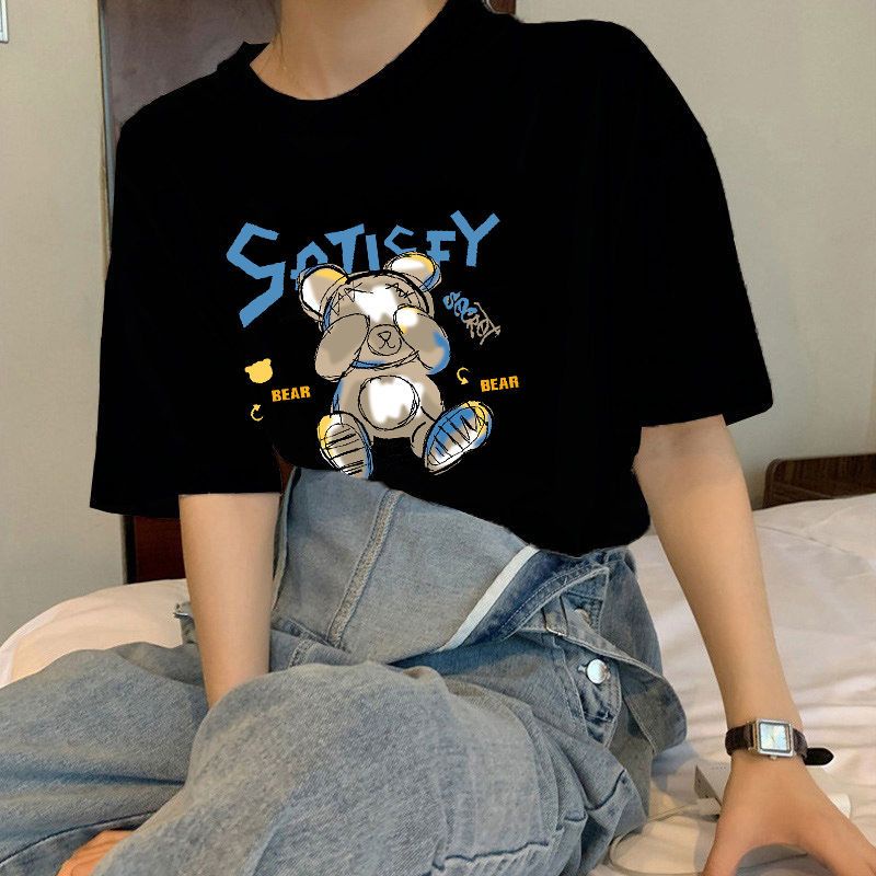 NRVP Áo Thun Tay Ngắn Dáng Rộng Plus Size 4XL Phong Cách Hàn Quốc Thời Trang Cho Nam Và Nữ