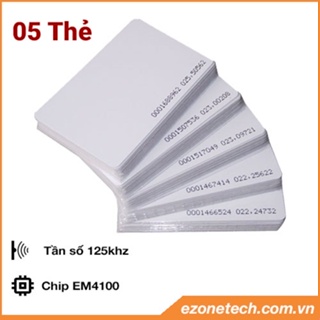 Thẻ Từ RFID Tần Số 125Khz Màu Trắng ( Proxy Tag)- Bộ 05 Thẻ- EZoneTech