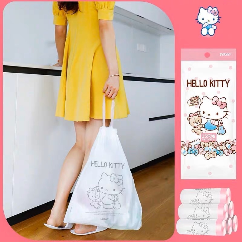 Túi đựng rác màu trắng Hello Kitty