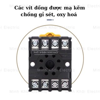 Đế rơ le timer thời gian, đế relay trung gian socket relay, de role