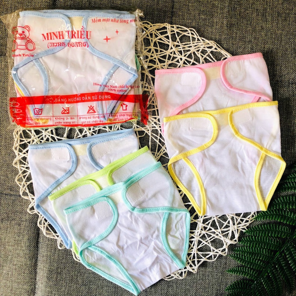 Set 5 Quần dán MINH HOÀNG cho bé sơ sinh, Tã vải đóng bỉm