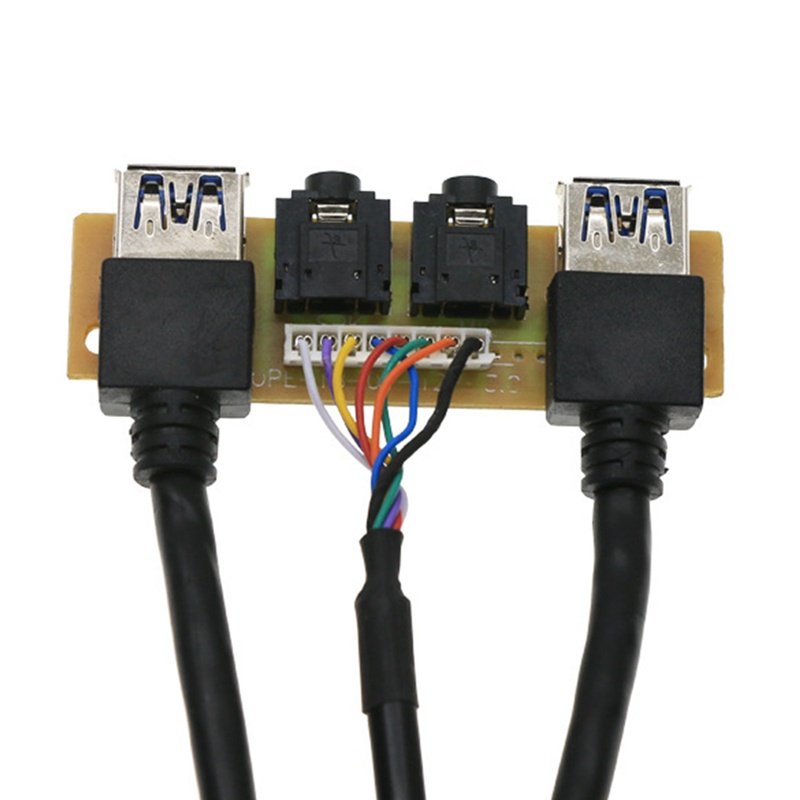 Bảng điều khiển vỏ trước 60cm USB3.0 'USB3.0'HD Cổng giắc cắm âm thanh HD Bảng I 'O Dây bên trong Dây Bezel USB Đường dây mở rộng vỏ tự làm