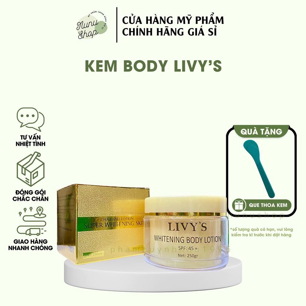 Kem Dưỡng Trắng Mềm Mịn Da Livy's 250g