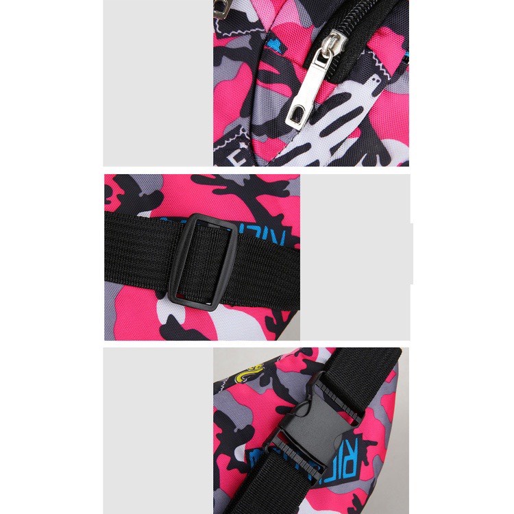Túi Đeo Chéo Loang Màu Phong Cách HipHop, Túi Bao Tử Mini Vải Canvas Phong Cách Streetwear Đường Phố