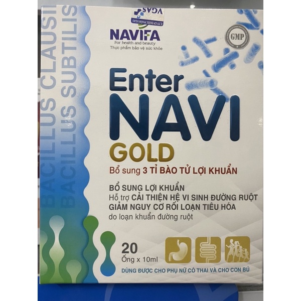 Men ống Enter Navi Gold  - Bổ sung 3 tỉ bào tử lợi khuẩn, giảm nguy cơ rối loạn tiêu hóa cho trẻ